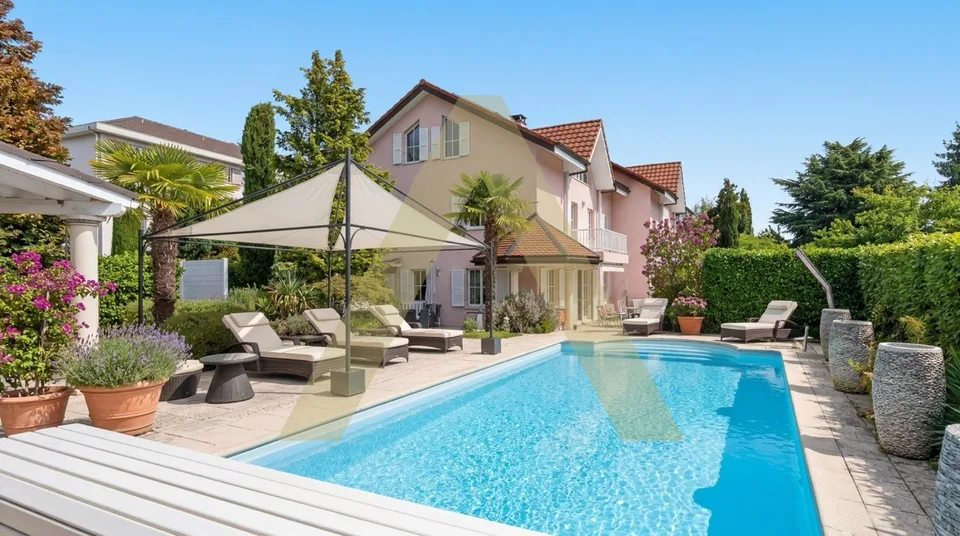 Eine Villa mit außergewöhnlichen Volumen, nur wenige Schritte vom Strand entfernt