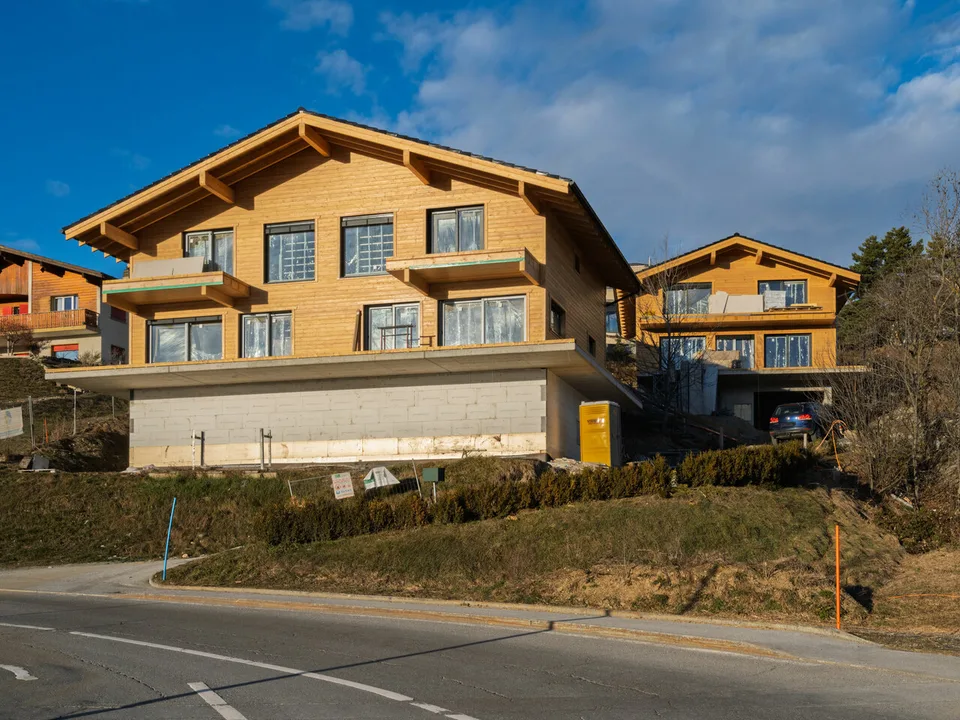 Un havre contemporain face aux Alpes - Chalet neuf 5 chambres à Lens