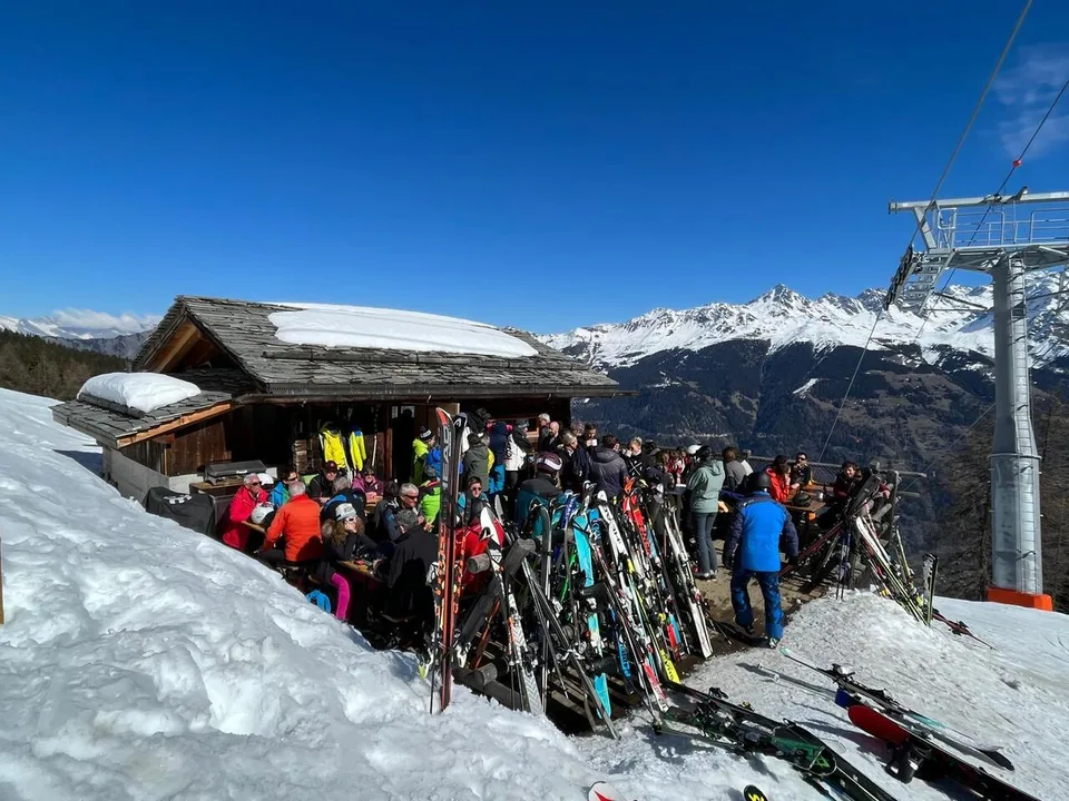 Magnifique restaurant sur les pistes de ski