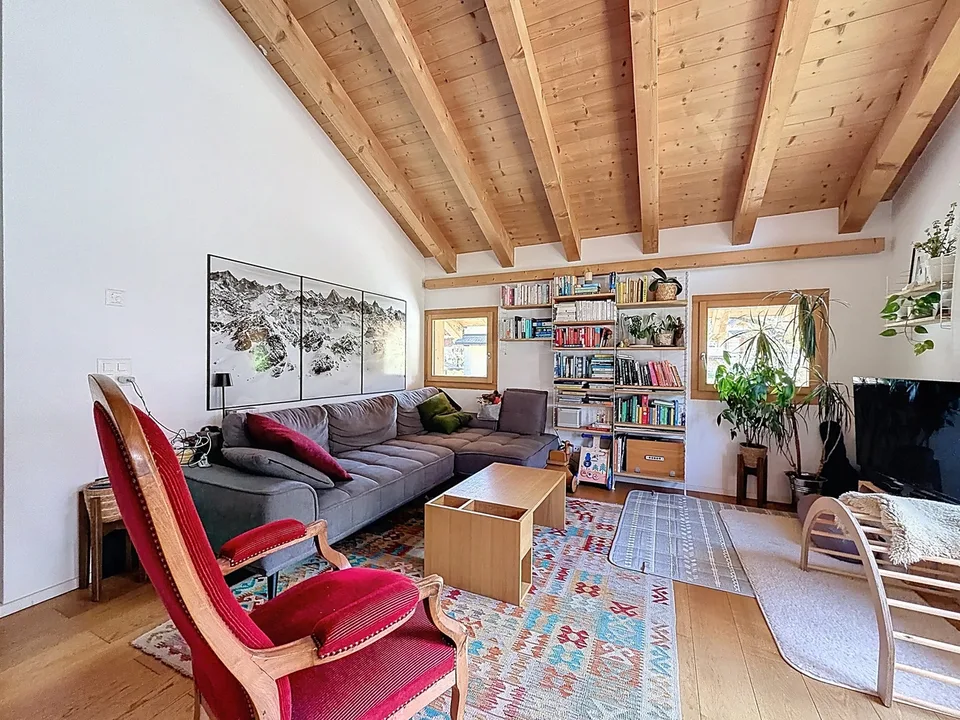 3-Zimmer-Wohnung 65m² in Le Châble mit Balkon