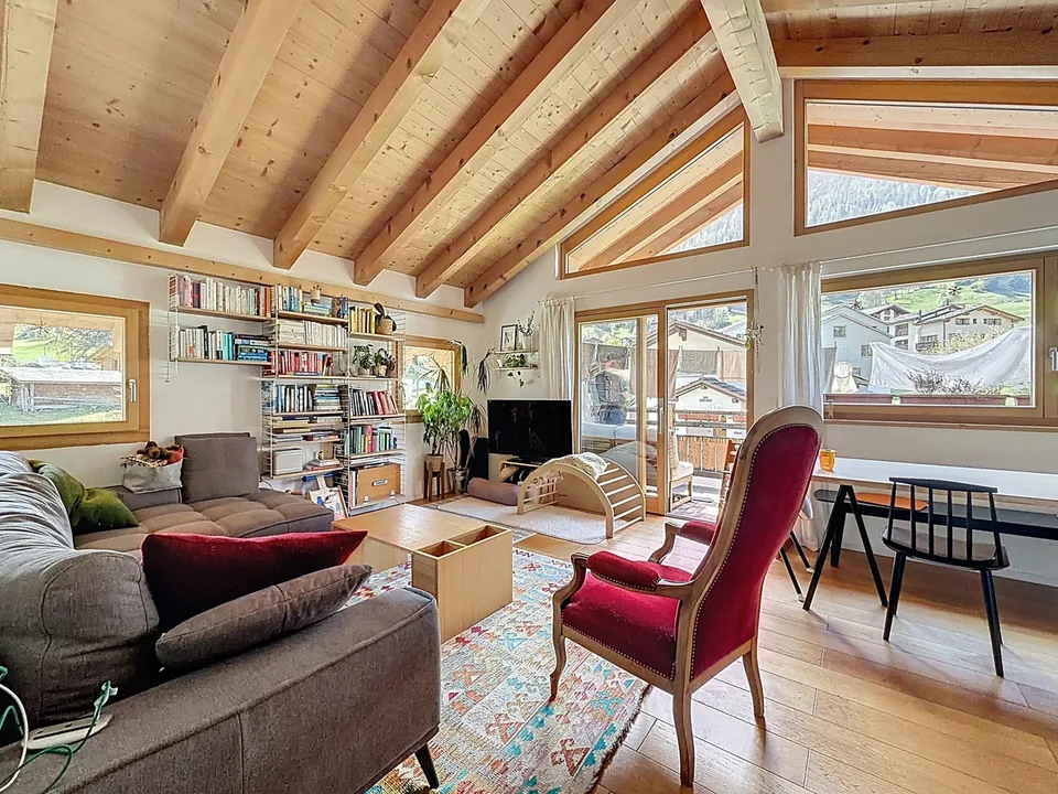 3-Zimmer-Wohnung 65m² in Le Châble mit Balkon