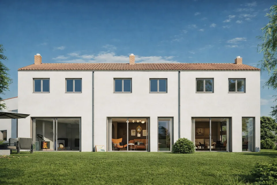 Villa contiguë en construction - de 4.5 pièces - Villa du milieu à Bure