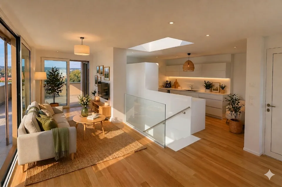 Magnifique duplex avec grande terrasse de 32 m²   lumineux et moderne