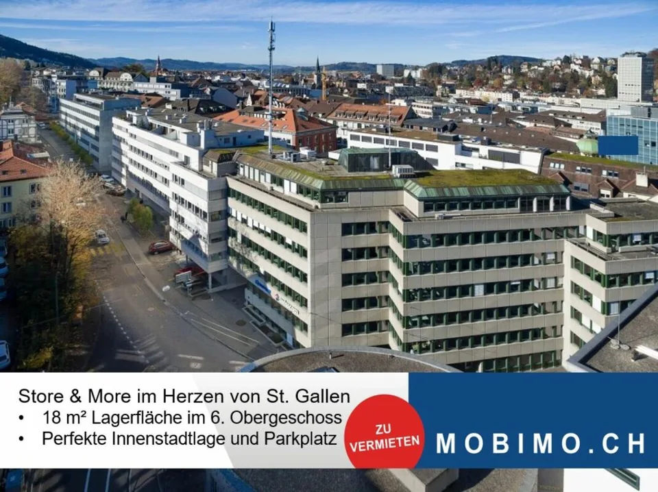 Kompakt &amp; zentral - 18 m² Lagerraum im Herzen von St. Gallen