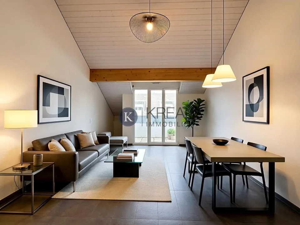 Schönes 2.5-Zimmer-Apartment im letzten Stock eines neuen PPE
