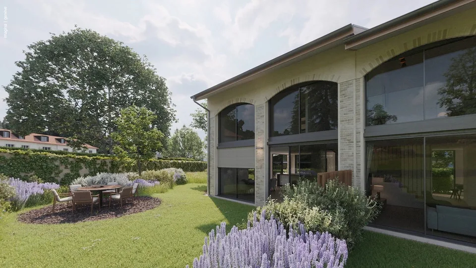 Villa contemporaine exceptionnelle avec grand jardin au cœur d'Anièr