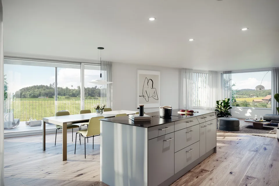 Condominium spacieux et moderne dans la verdure - avec école sur place