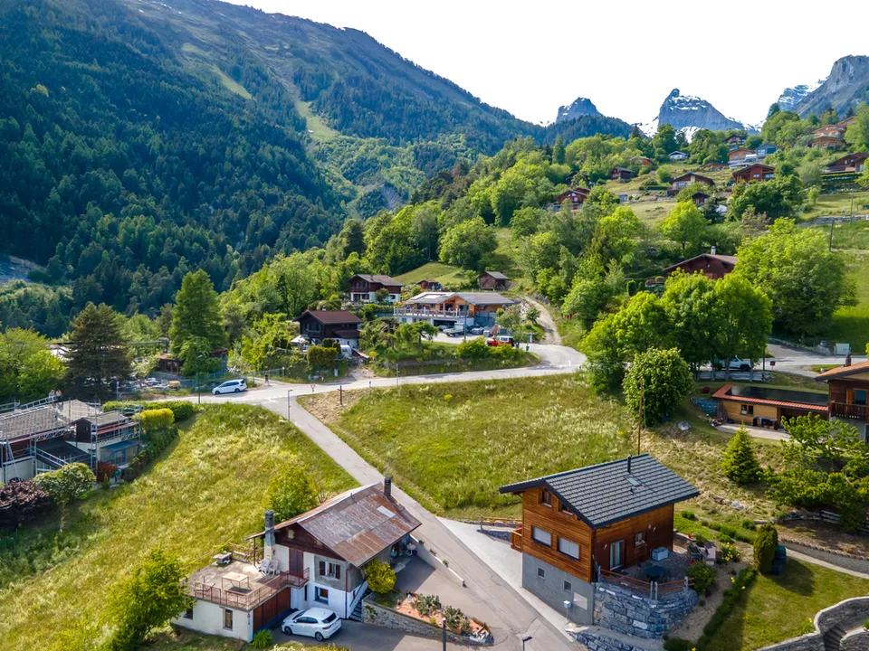 Dugny (Leytron), Baugrundstück 612 m2 mit außergewöhnlicher Lage