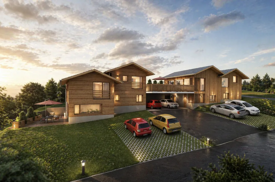 Construction neuve ! 2 Villas mitoyennes type chalet !