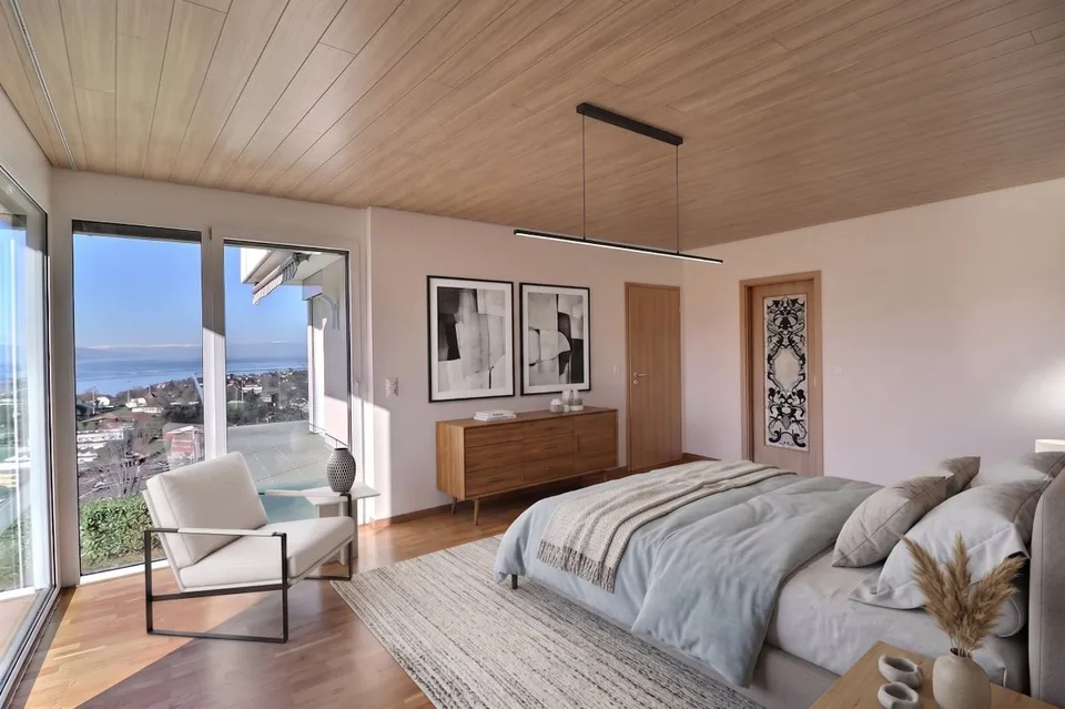 GERÄUMIGE 5,5-ZIMMER-WOHNUNG MIT GRANDIOSEM BLICK AUF DEN SEE UND DIE BERGE – Foto 8 von 13