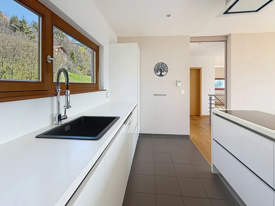 Magnifique villa d'architecte avec spectaculaire vue panoramique sur la plaine et les Dents-du-Midi