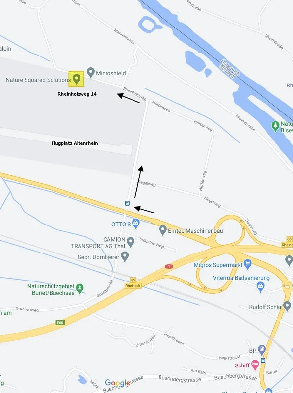 Spazio commerciale direttamente adiacente all'aeroporto di Altenrhein