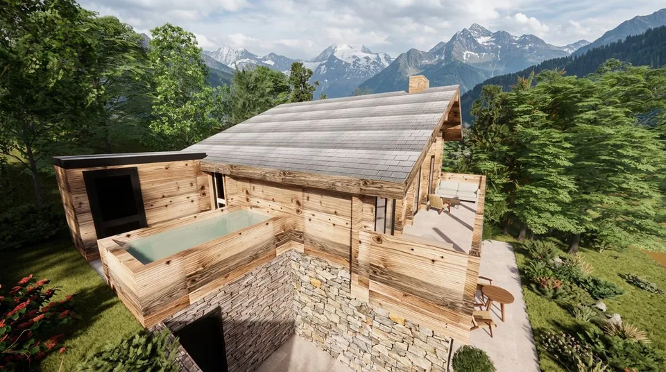 Projet de rénovation d'exception : Chalet indépendant proche du centre de Crans avec un fort potentiel