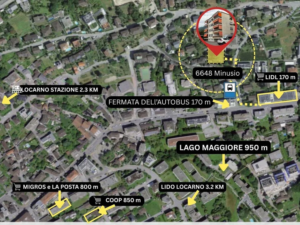 Helle 2½-Zimmer-Wohnung komplett renoviert zu vermieten in Minusio – Foto 10 von 10