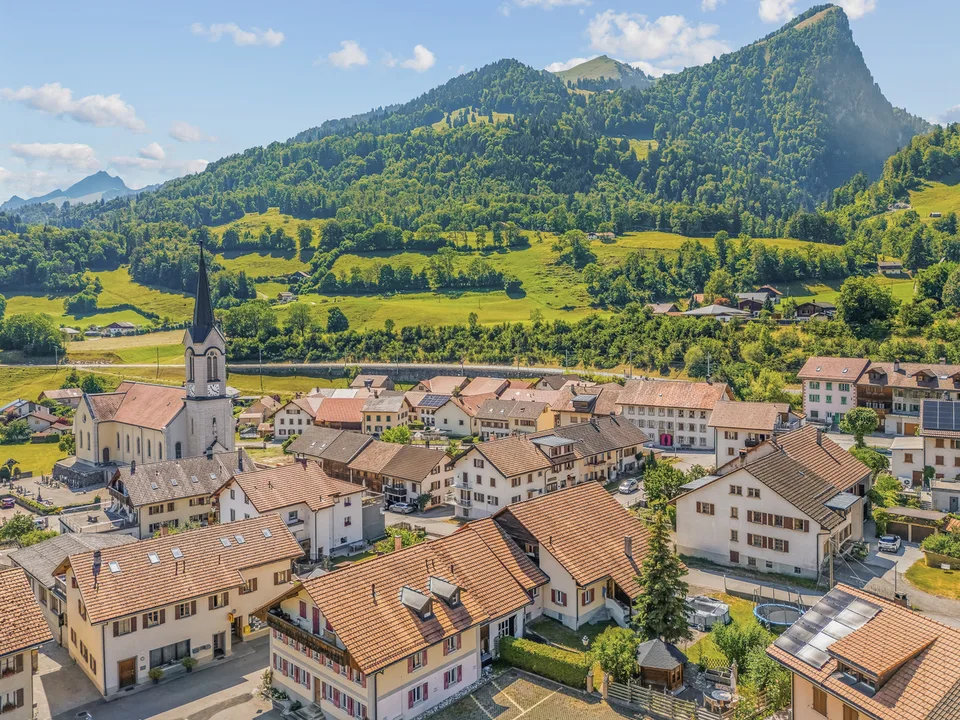 Maison dans le village avec 3 appartements et jardin ainsi que potentiel foncier