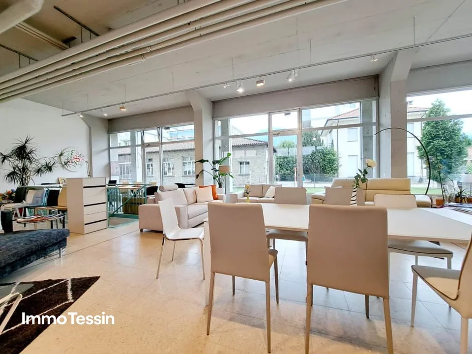 Showroom 363 m2 an Top Lage in Losone, aussergewöhnliche Gelegenheit, moderne und vielseitige Gewerbefläche