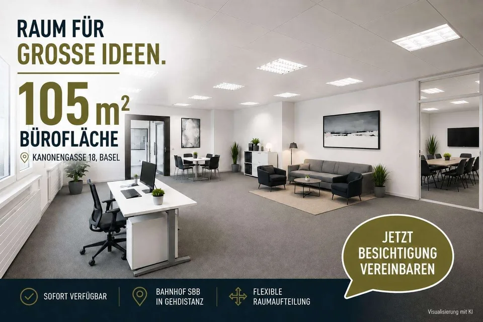 105m² Büro- und Atelierfläche im Zentrum von Basel