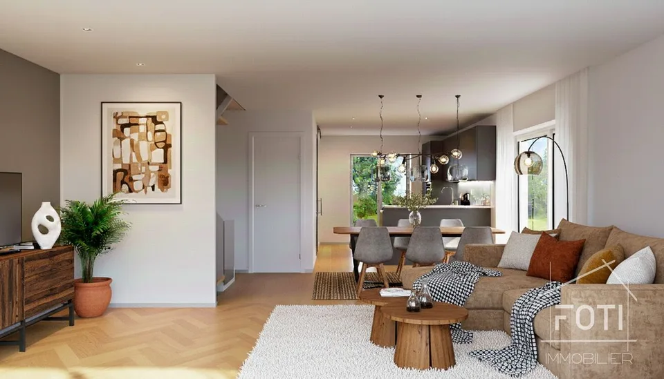 Terraced house with 4.5 rooms and a beautiful view.