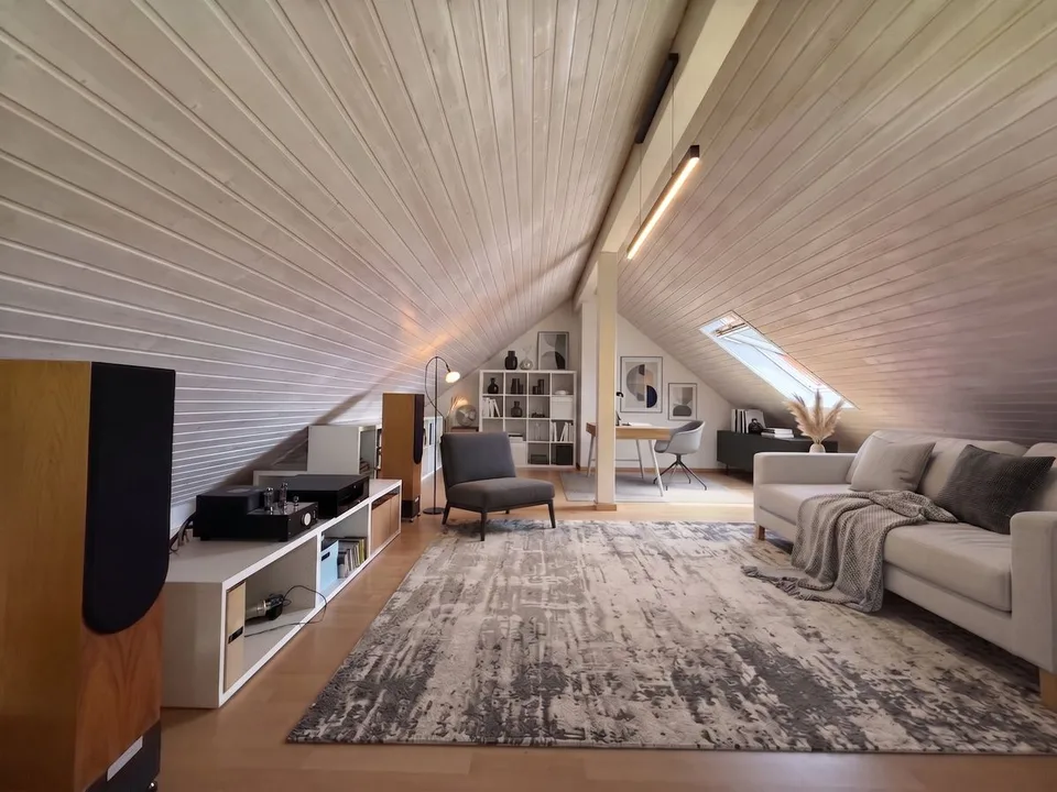 Helles Apartment mit umgebauter Galerie im Duplex und unverbautem Blick auf die Berge - La Rippe