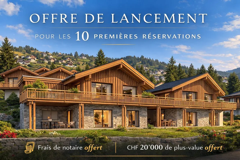 Promotion immobilière en résidence principale : Chalet 4.5 pièces avec vue panoramique