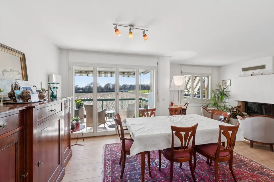 Gland - Superb 3.5 room bright apartment with fireplace, close to the train station