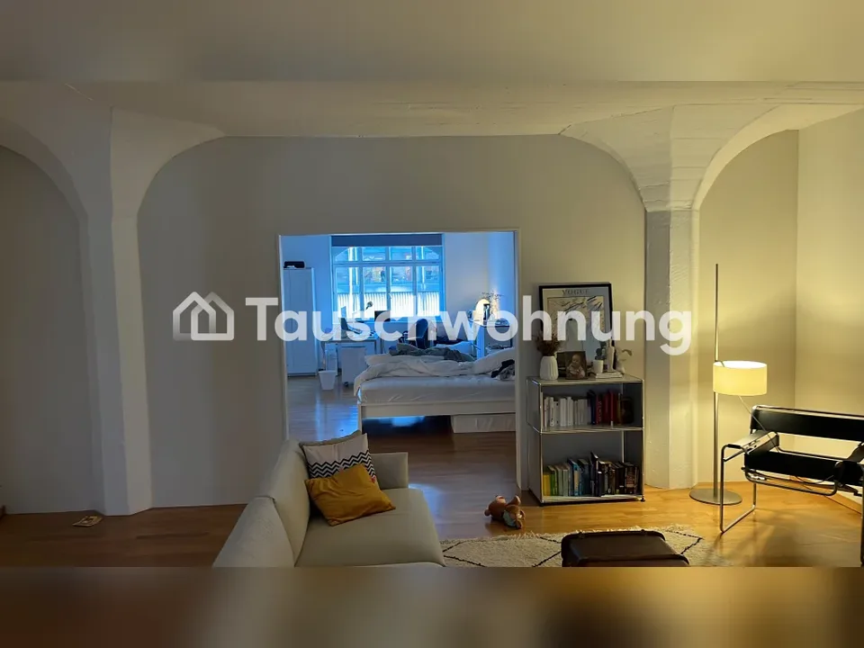Large 3-room apartment near Sihl City (Loft with built-in wall)