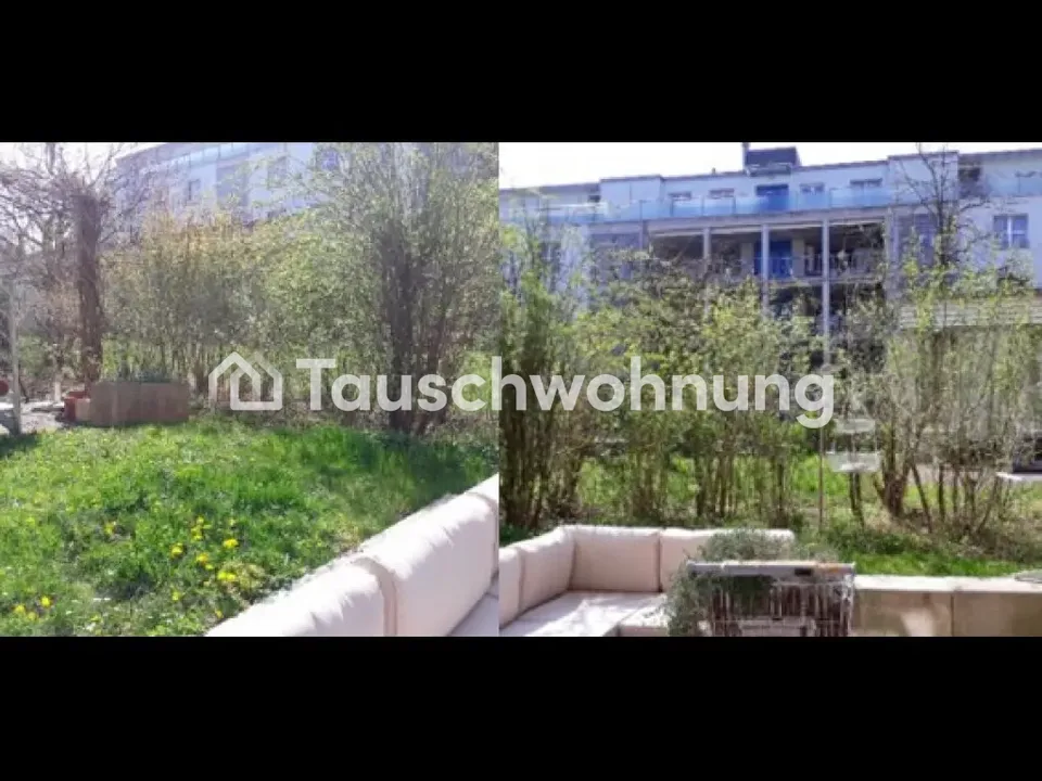 Appartement de 3 pièces avec jardin pour un appartement lumineux de 2,5-3 pièces avec grand balcon