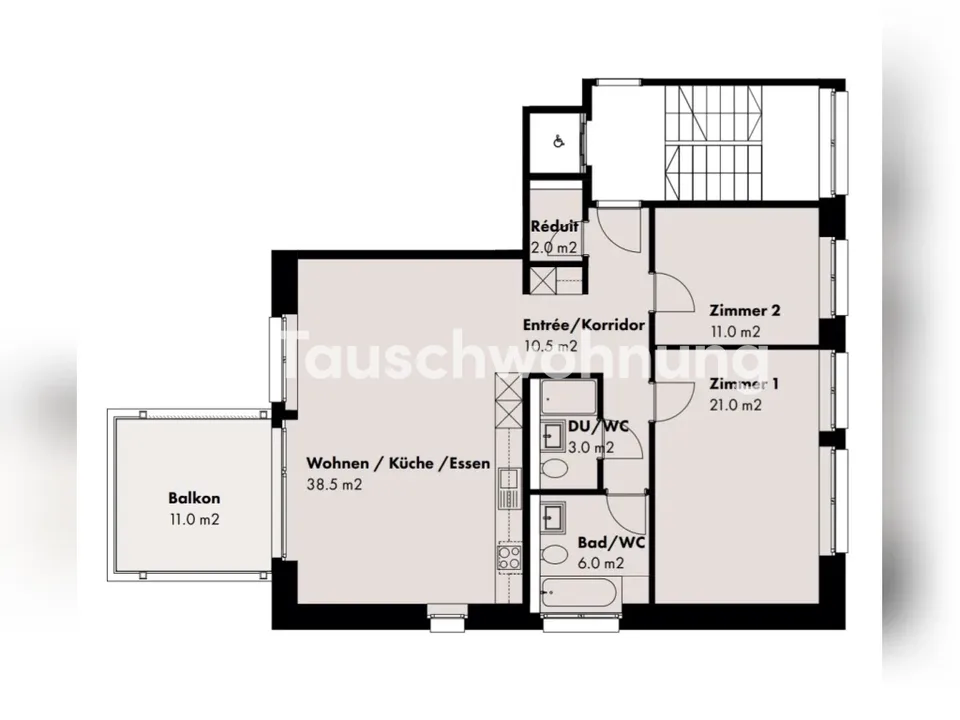 Helle &amp; moderne 3,5 Zim. Wohnung gegen min. 3,5 Zimmer