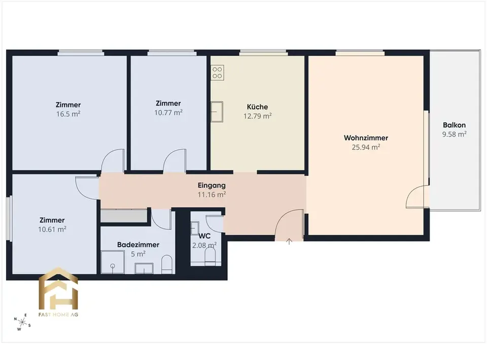 Interessante 4.5 Zimmerwohnung in bester Lage in Naters