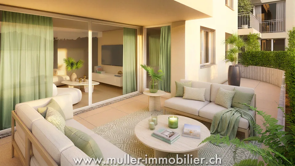 Spacious 5.5 rooms with terrace and garden 5 min from Romont