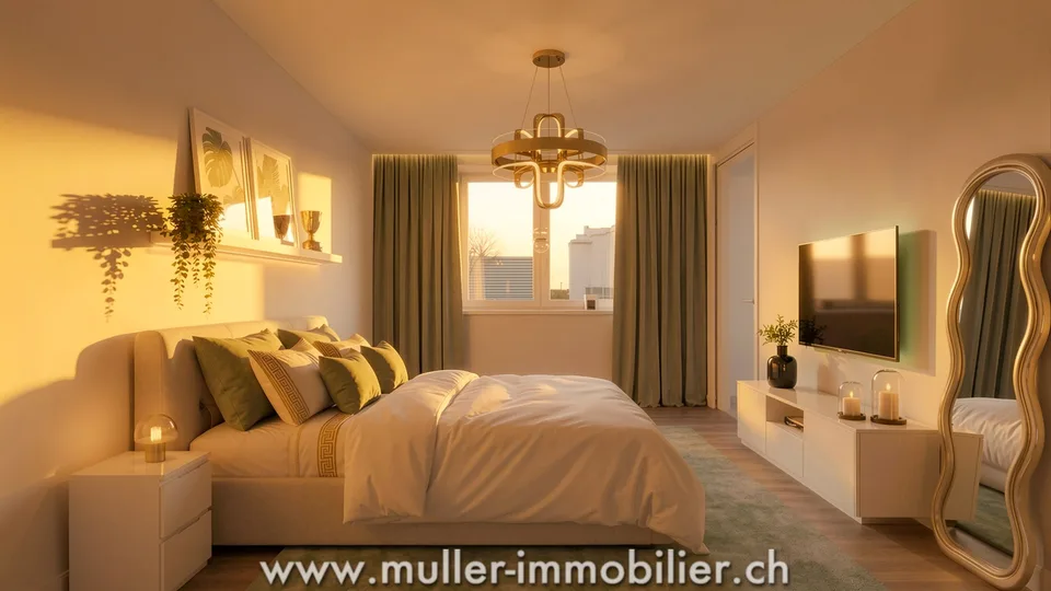 Spacious 5.5 rooms with terrace and garden 5 min from Romont