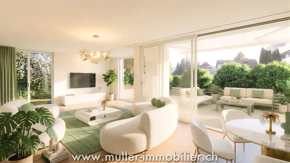 Spacieux 5.5 pièces avec terrasse et jardin à 5 min de Romont