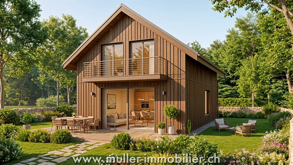 Belle maison en ossature bois en bordure de forêt au calme