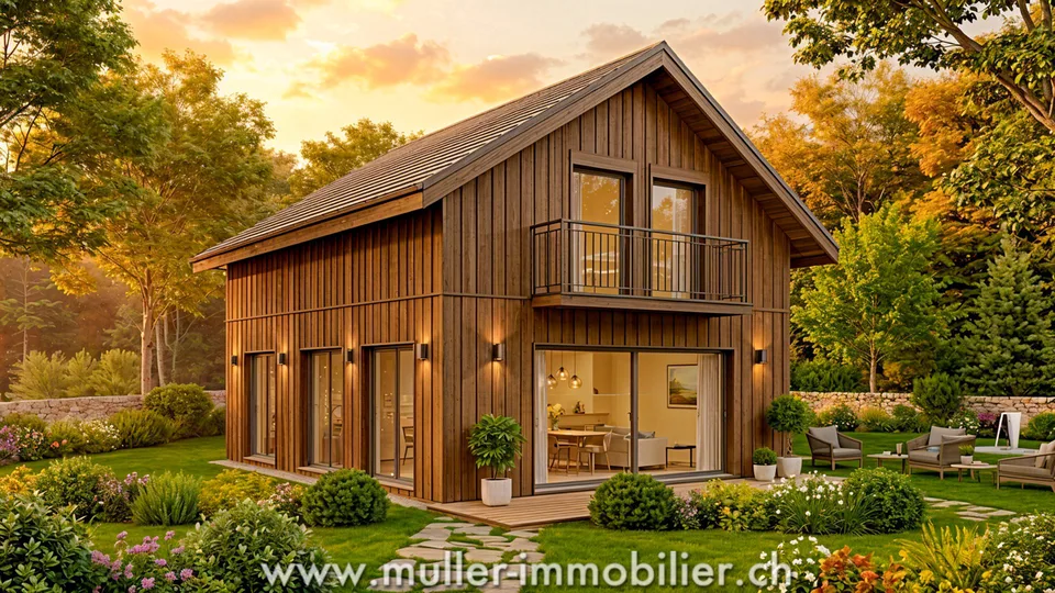 Belle maison en ossature bois en bordure de forêt au calme