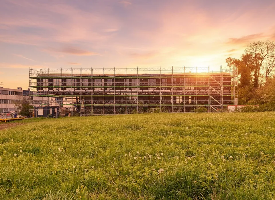 Verkaufsfläche in der Endphase des Baus in der Industriezone von Saint-Prex