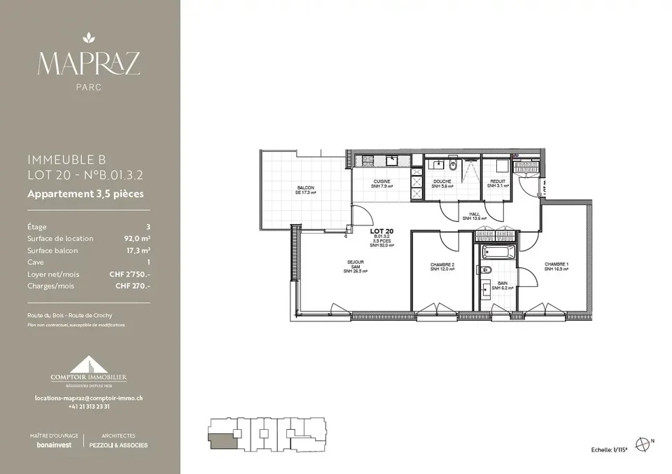 Appartements neufs 3.5 pièce à Ecublens dès 92 m² - www.mapraz-parc.ch – photo 12 sur 12