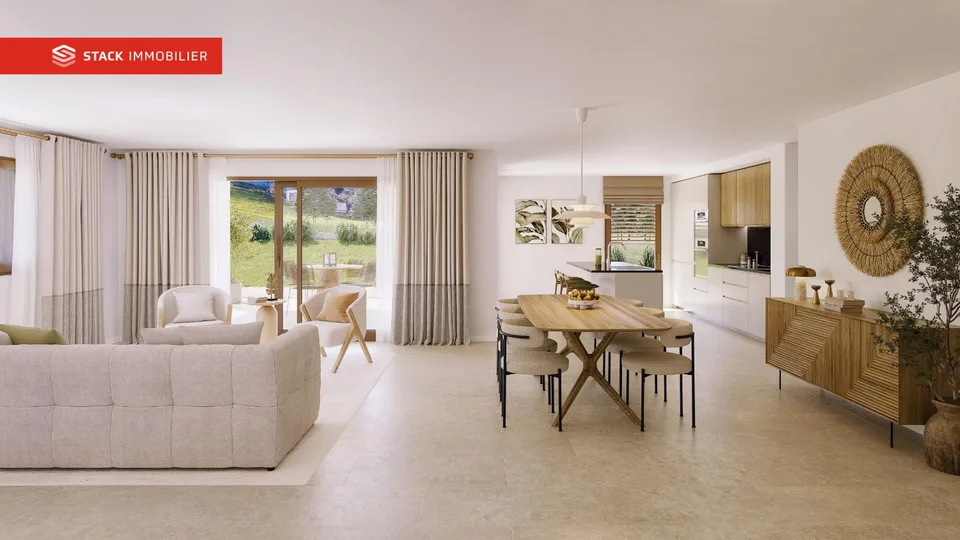 New 3.5-room apartment with large balcony - Free view in the heart of Gibloux