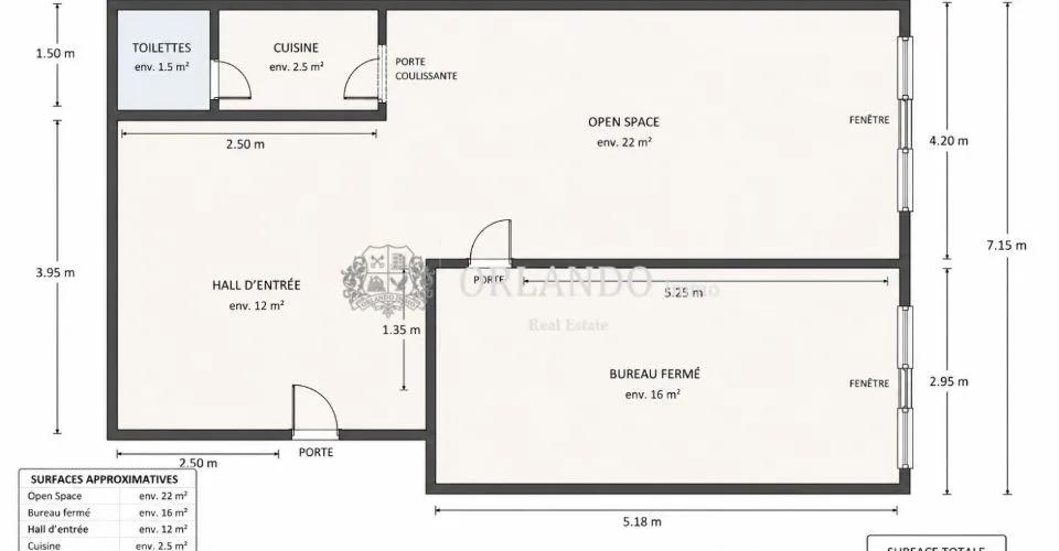Bureau 3 pièces