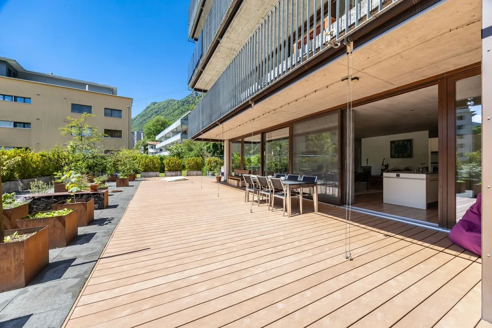 Appartement en rez-de-chaussée lumineux avec espace de séjour impressionnant et vue sur 6440 Ingenbohl-Brunnen