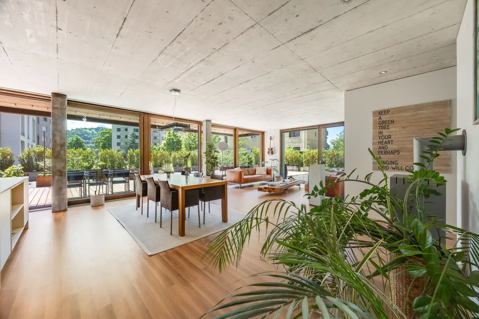 Appartement en rez-de-chaussée lumineux avec espace de séjour impressionnant et vue sur 6440 Ingenbohl-Brunnen