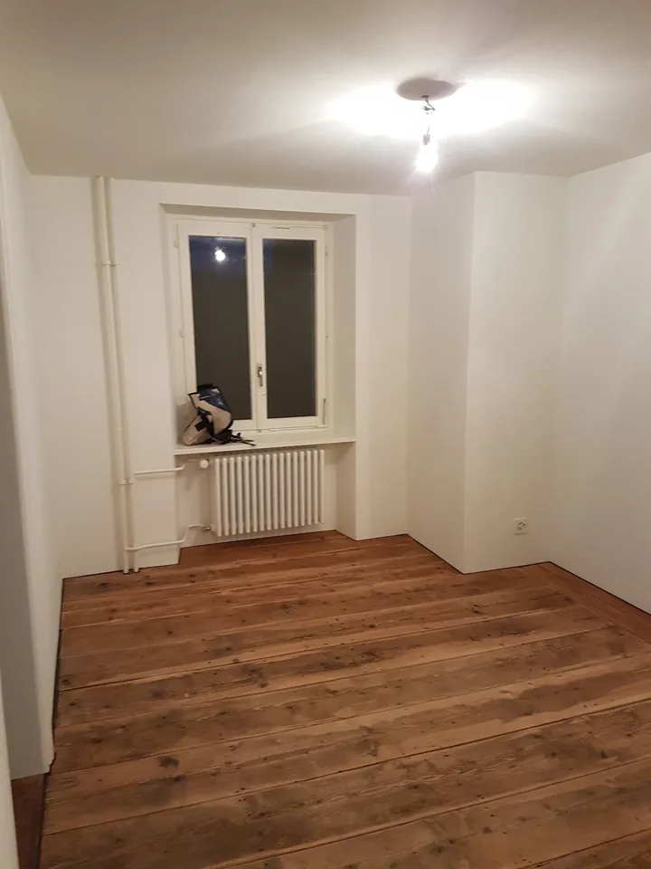Beautiful, modern old apartment with old, refreshed long strip wooden floor in the village center