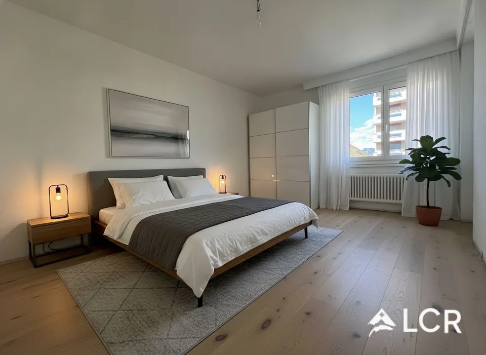 Schönes Apartment mit 4.5 Zimmern / 3 Schlafzimmern / 1 Badezimmer / 2 Balkonen
