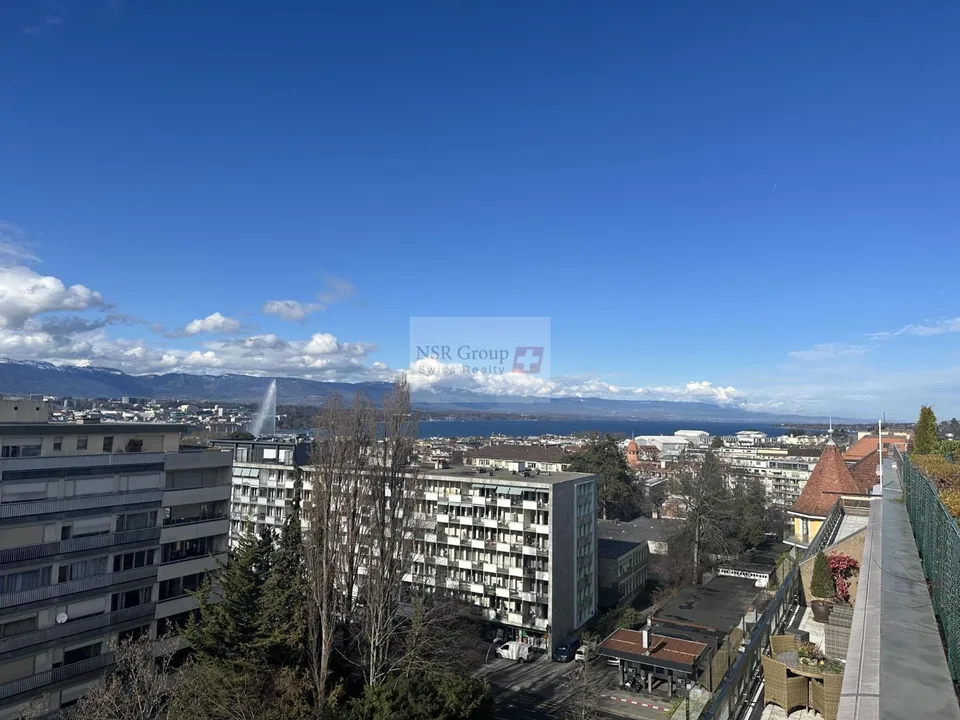 Malagnou - Appartement en Attique Rénové avec Terrasse et Vue sur le Lac