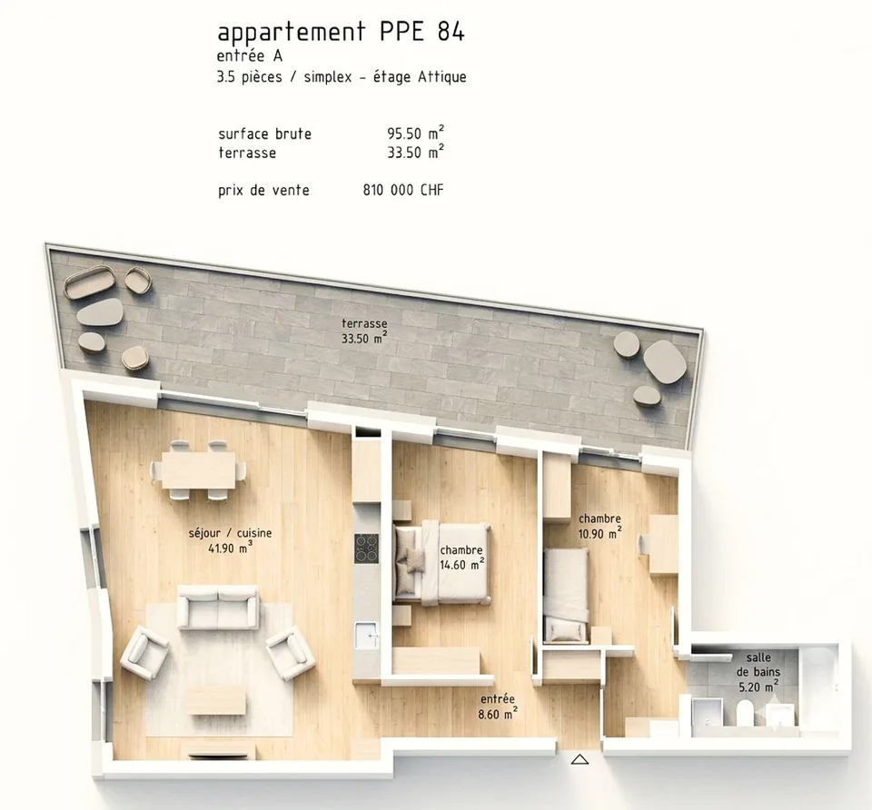 Penthouse apartment with terrace