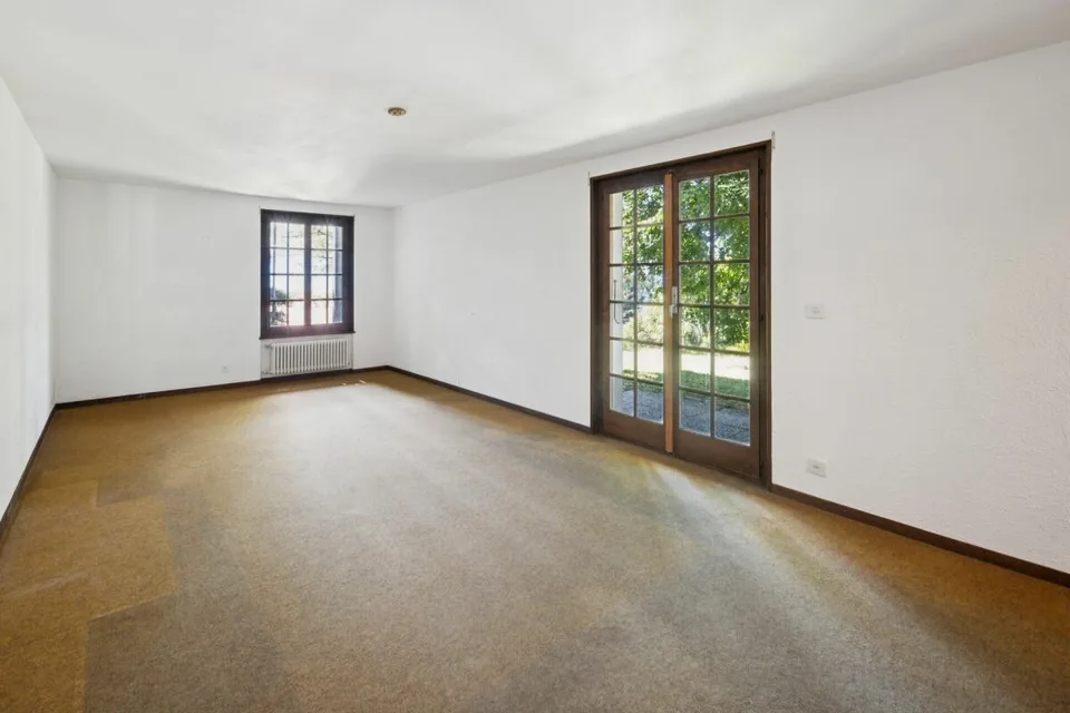Maison individuelle de 5 pièces sur un grand terrain à Blonay VD avec vue sur le lac et les montagnes