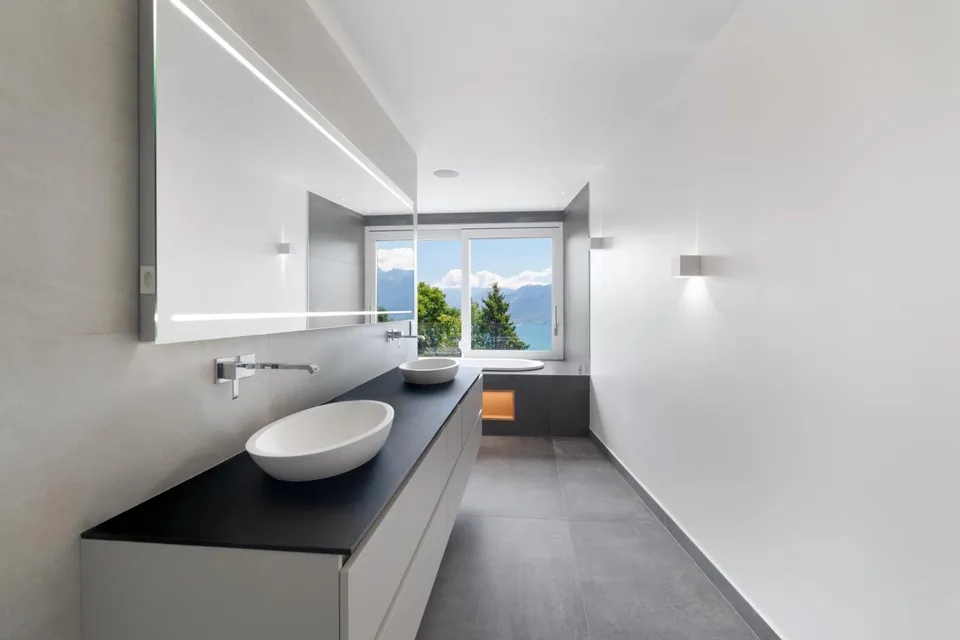 Villa moderna straordinaria con vista panoramica sul Lago di Ginevra e sulle Alpi