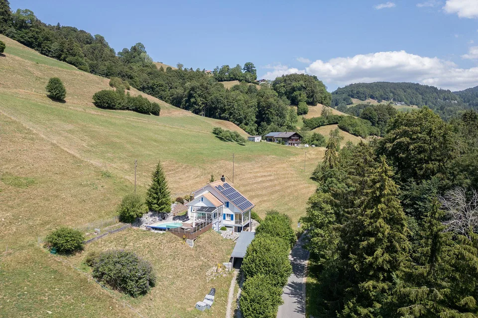 Detached single-family house with pool and plenty of outdoor space