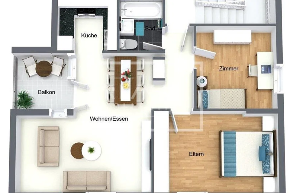 Sonnige Dachwohnung in Bonstetten mit Traum-Aussicht, nahe Zürich
