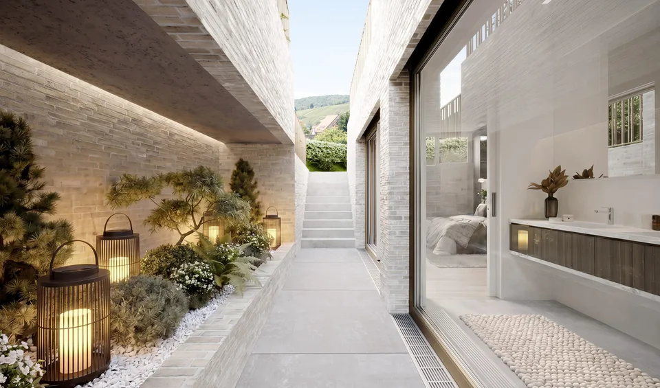 Elegante und stilvolle 4.5-Zimmer-Maisonette mit grossem privatem Garten in Biel-Benken kaufen Bezug 1.Quartal 2028