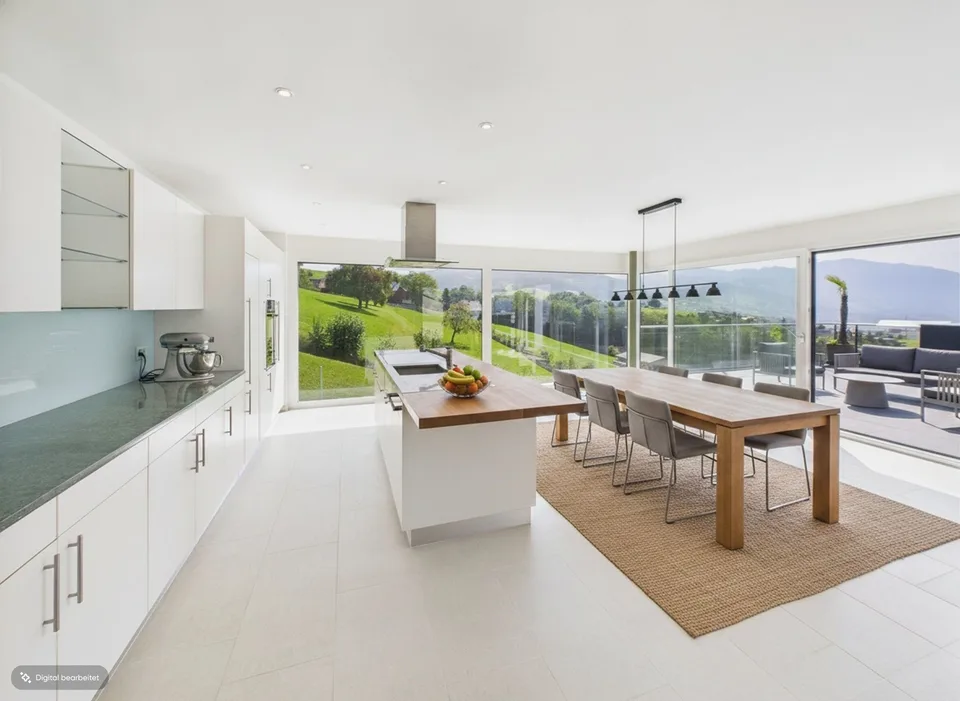 Exklusive Terrassenwohnung an wunderschöner Lage mit freier Sicht auf die Berge, die Linthebene und den Zürichsee